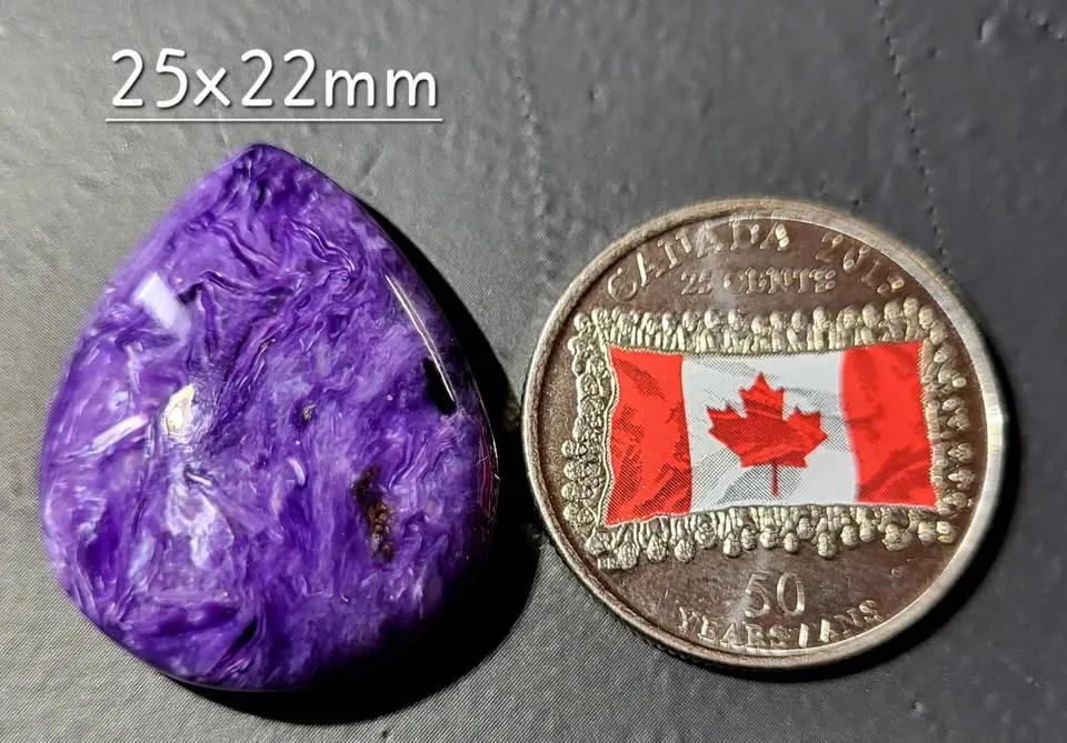 Charoite teardrop cabochon image indicator(2)