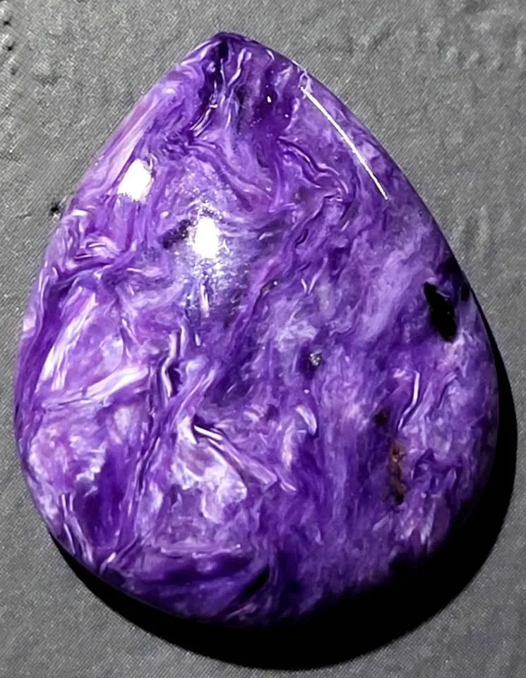 Charoite teardrop cabochon image indicator(3)