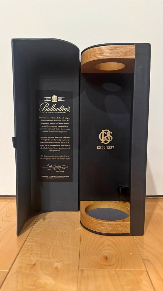 Ballantine’s 23 Year Old Empty Gift Box - Luxury Black Case