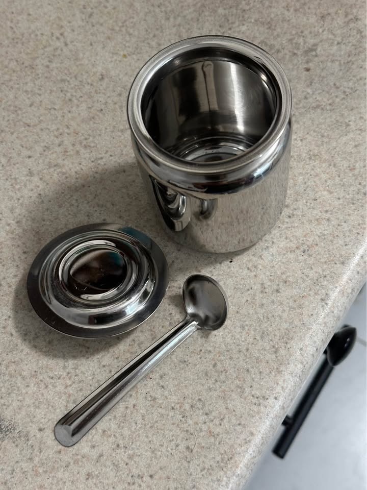 Stainless Steel Ghee Pot with Spoon - photo 2
