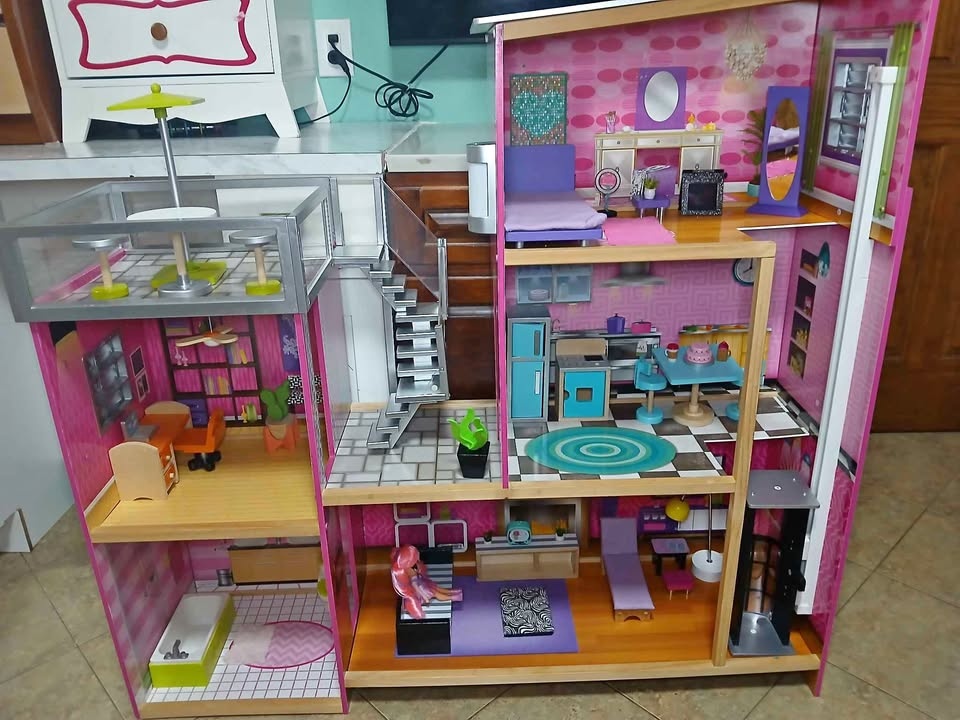 Large Dollhouse with Furniture