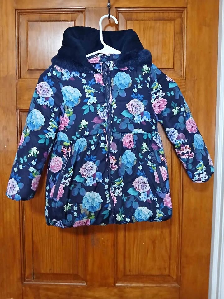 Girl's M&S Floral Puffer Jacket