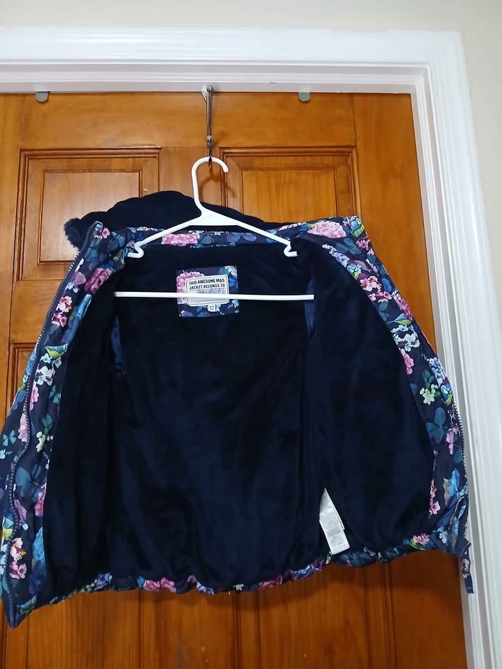 Girl's M&S Floral Puffer Jacket - photo 2