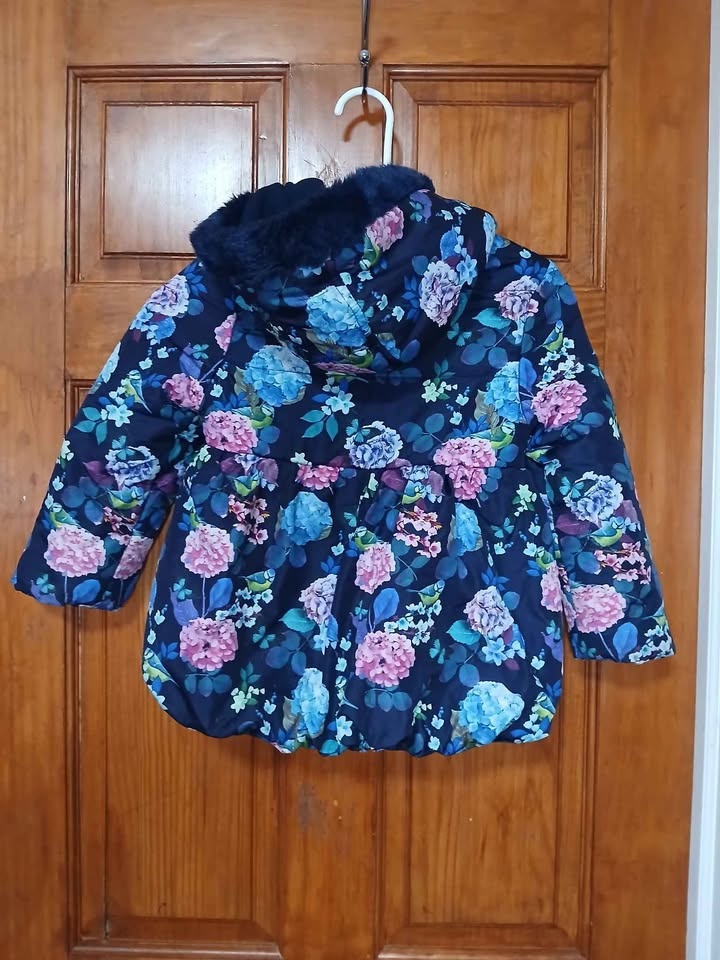Girl's M&S Floral Puffer Jacket - photo 3