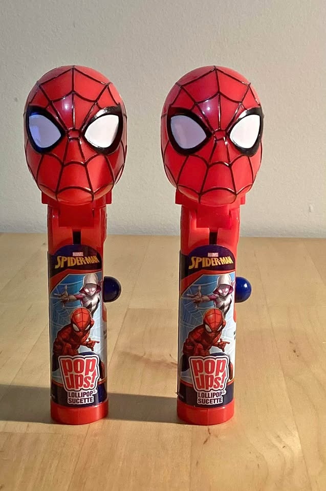 Spiderman lollipop holders