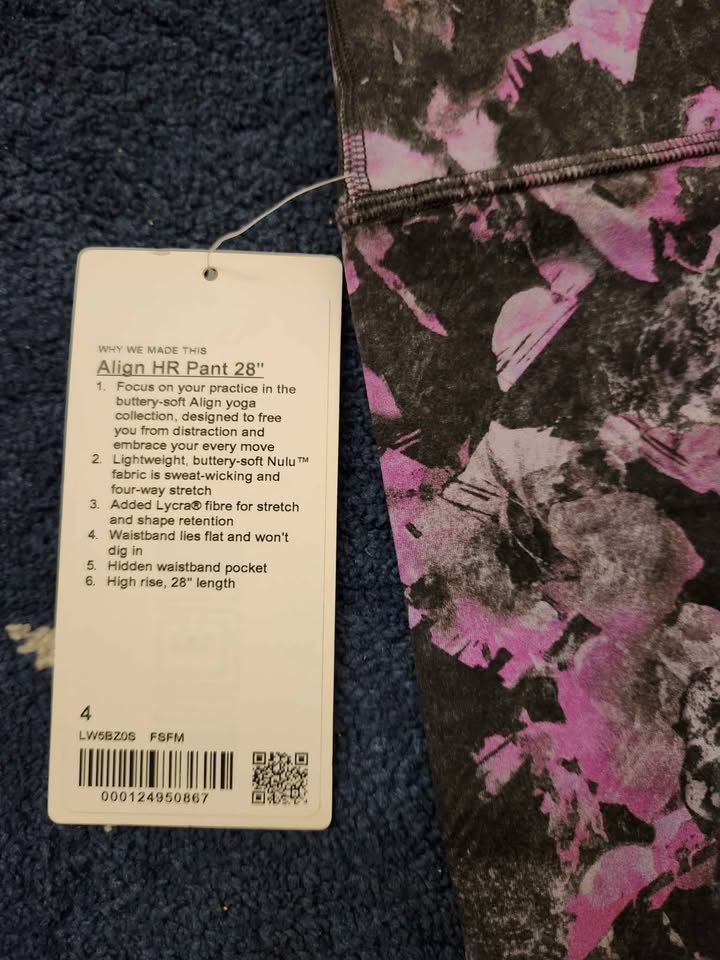 BNWT Lululemon Align HR Pant 28" - Floral Shift Multi - photo 2