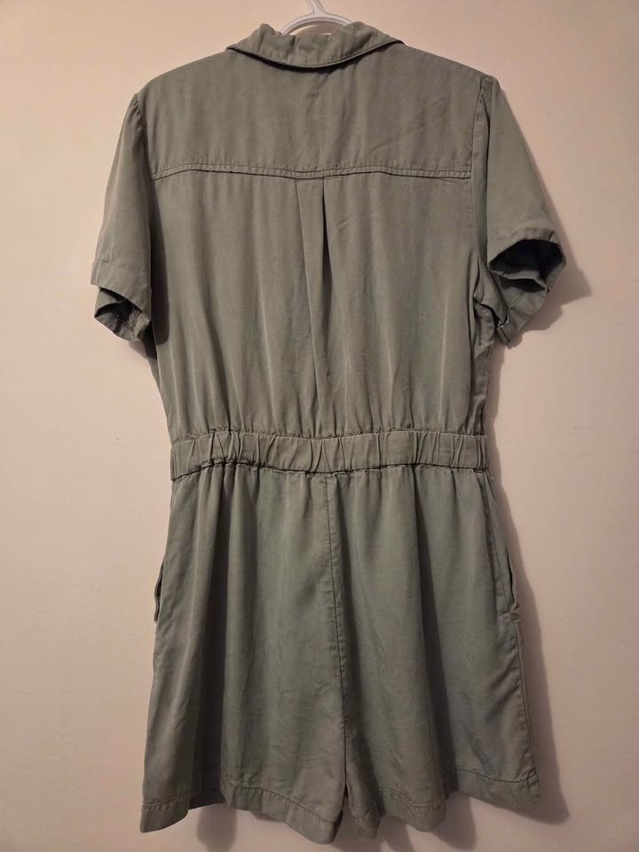 Dex Olive Khaki Green Tencel Romper M - photo 2