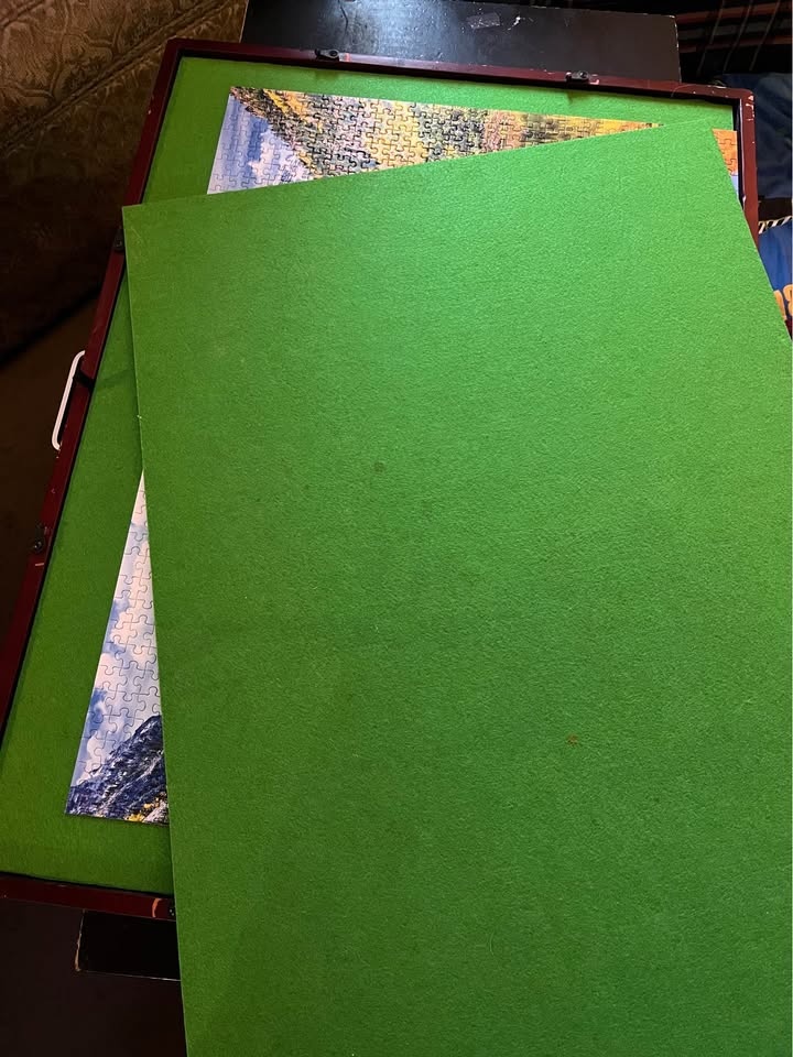 Portable Folding Puzzle Table Board with Felt Surface and Drawer - photo 2