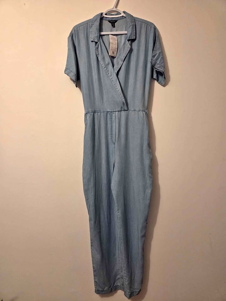 RW&CO. Light Blue Denim Jumpsuit Medium