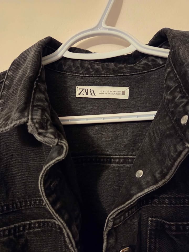 Zara Black Denim Jumpsuit US L - photo 3