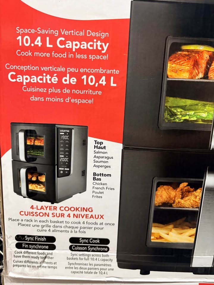 Gourmia 10.4L Dual Basket Air Fryer - photo 3