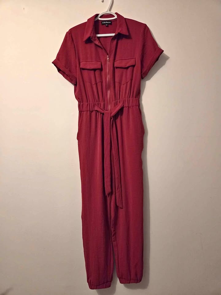 Eilly Bazar Red Jumpsuit M