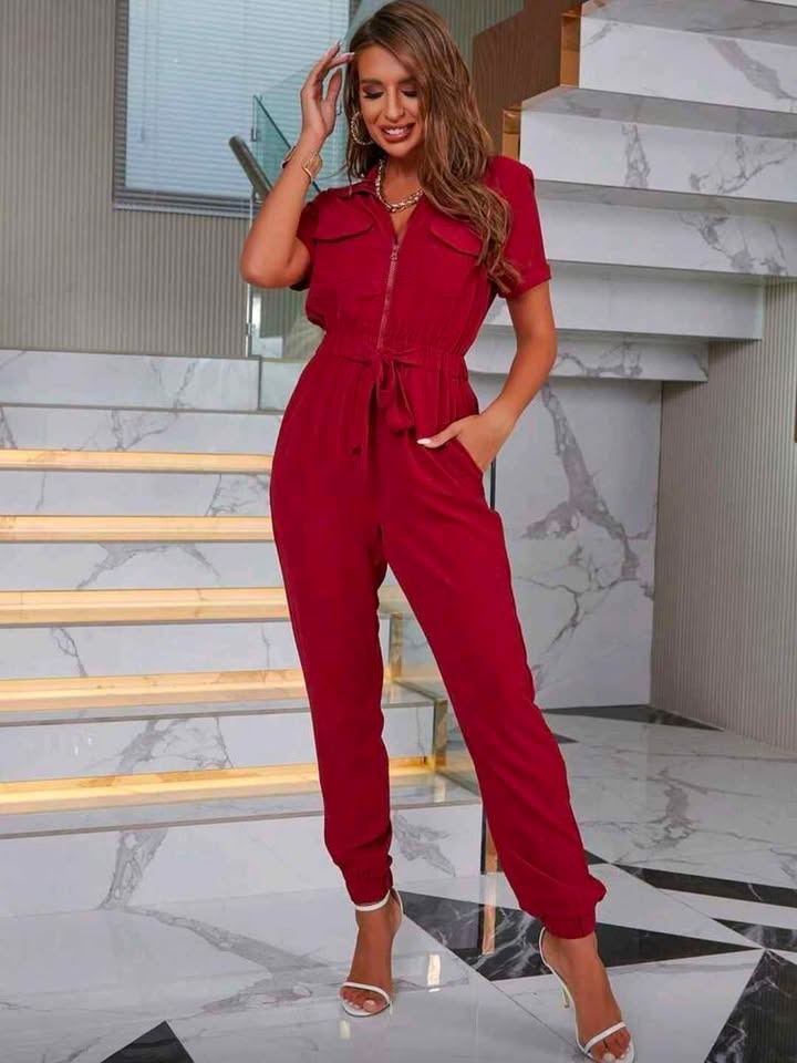 Eilly Bazar Red Jumpsuit M - photo 4