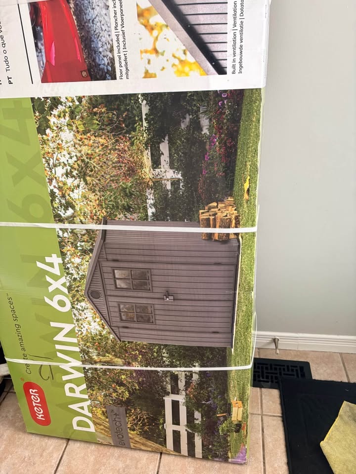 Keter Darwin 6x4 Outdoor Storage Shed - New In Box - photo 4