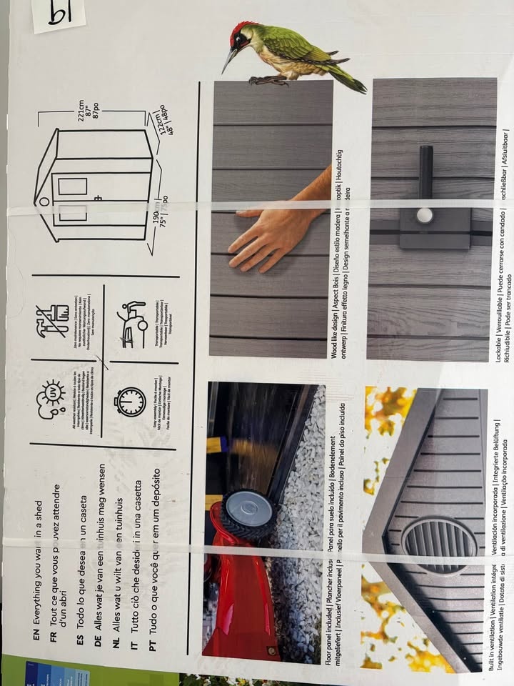 Keter Darwin 6x4 Outdoor Storage Shed - New In Box - photo 5