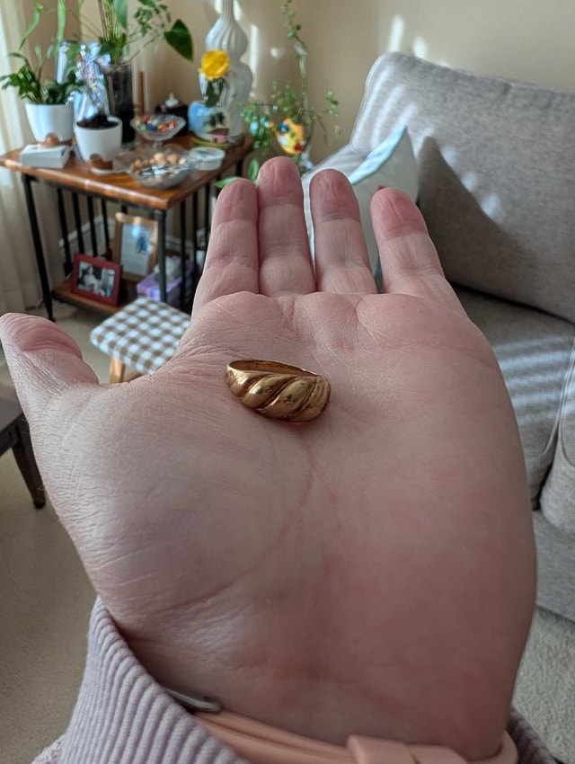 Mejuri Twisted Dome Ring – Gold Vermeil