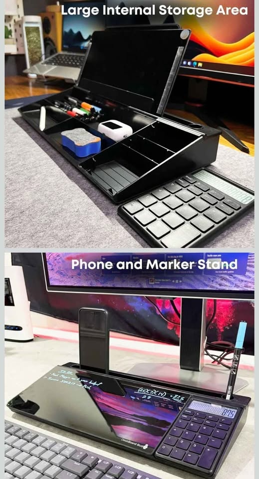 DeskBoard Buddy Desktop Whiteboard (Black with Calculator) - photo 3
