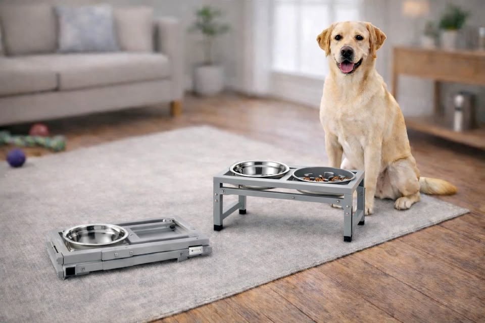 UNOPENED Elevated Raised Dog Bowl Slow Feeder Adjustable Stand