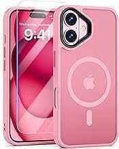 iPhone 16 Plus Case with Magsafe & Screen Protector (Pink)