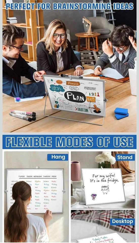 Grtard Magnetic Dry Erase Board with Stand - 16" x 12" - photo 4