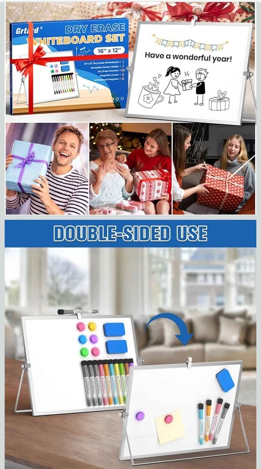 Grtard Magnetic Dry Erase Board with Stand - 16" x 12" - photo 5