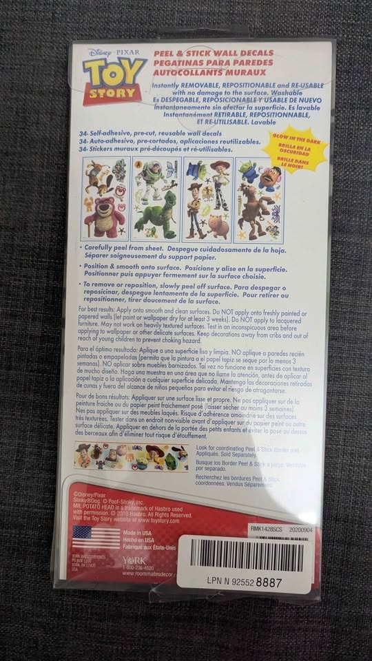 Pixar Toy Story Peel & Stick Wall Decals Pack - photo 2