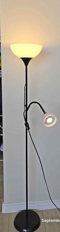 Ikea Lamp with warm white bulb and Focus light bulb