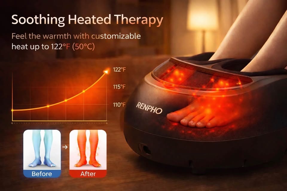 UNOPENED Renpho Shiatsu Foot Massager w/ Heat, Air Compression - photo 4