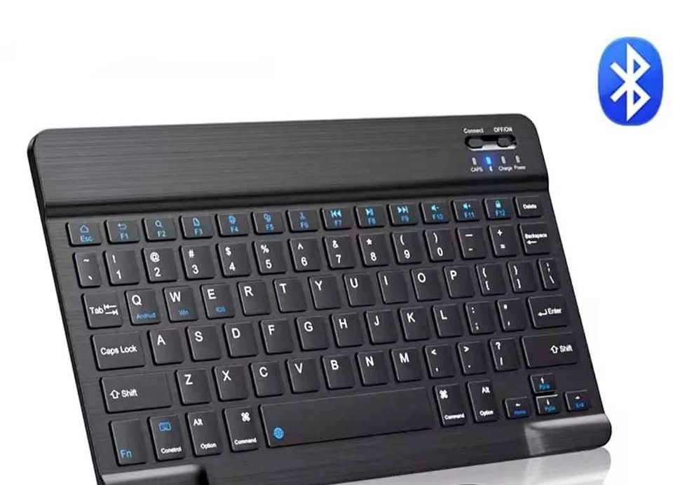 Black Rechargeable Multi-System Bluetooth Keyboard