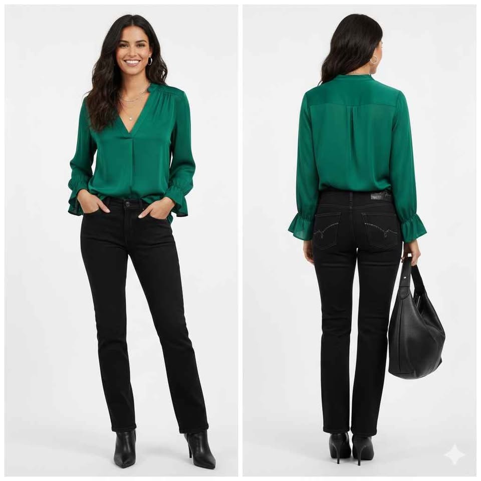 🏆  Cambio Jeans Jade Straight Jeans Size 10 - photo 5