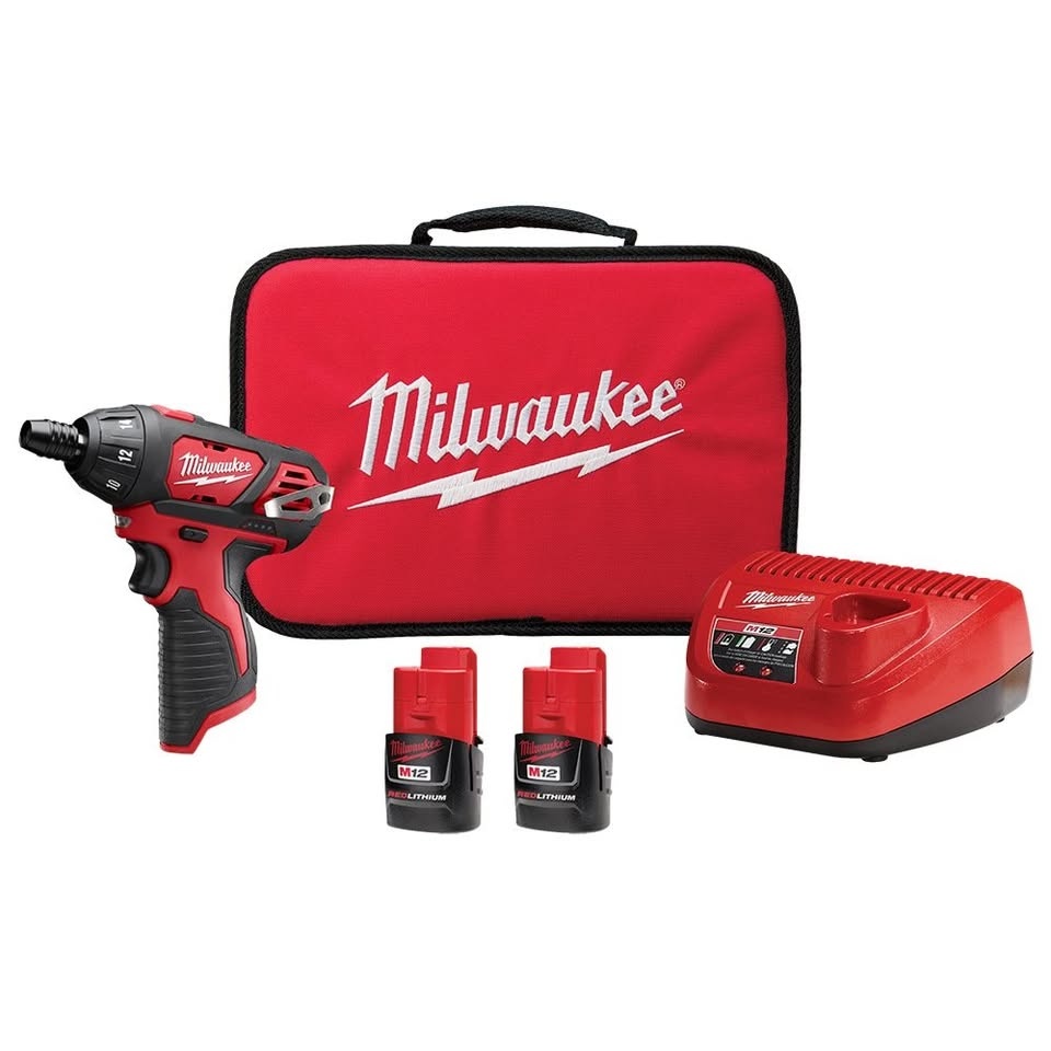 Milwaukee M12 12V Cordless 1/4 in. Hex Screwdriver Kit w/ Batter - photo 4
