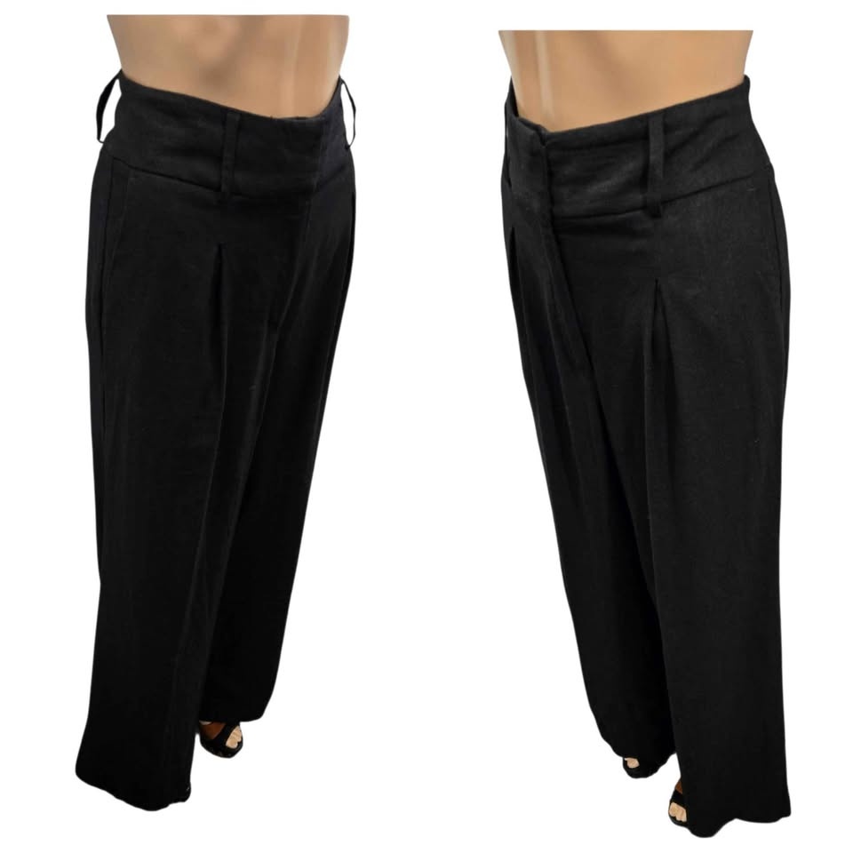 🏆 House Of Harlow Ultra High-Rise Wide-Leg Trousers Size 6-8 - photo 4