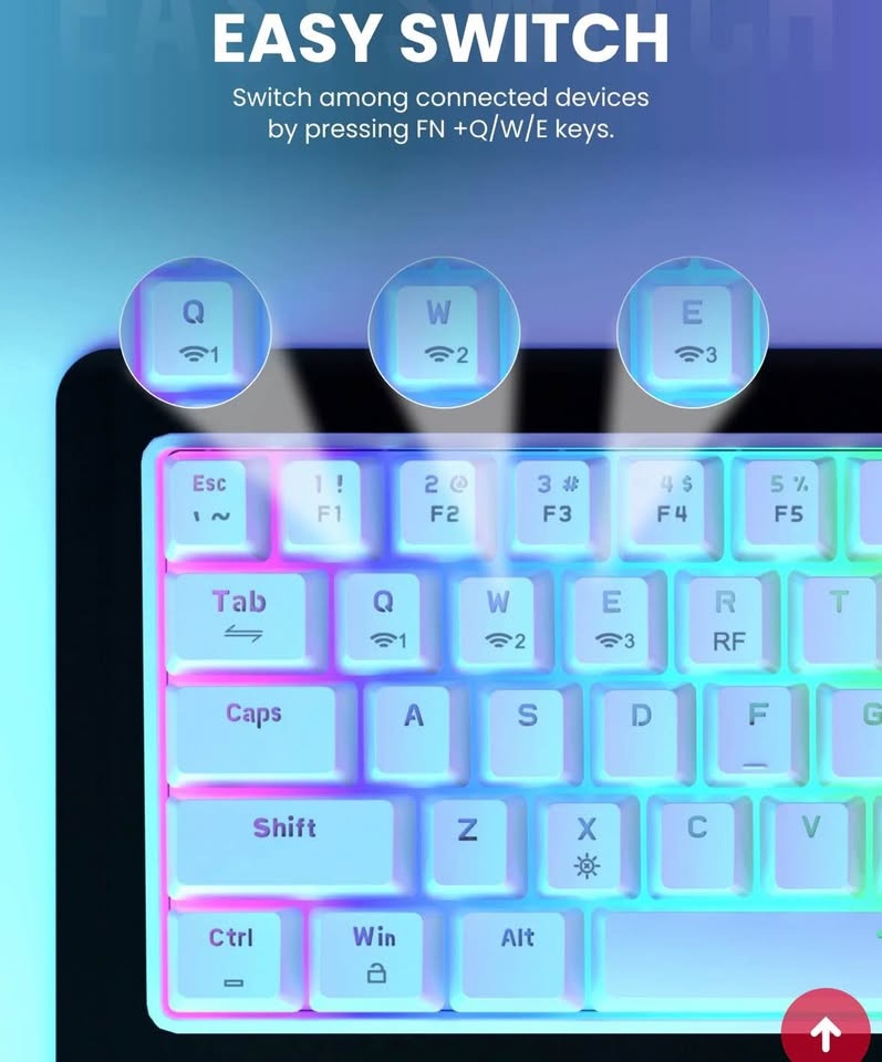 Wireless/Bluetooth Hotswappable RGB Mechanical Keyboard - photo 3
