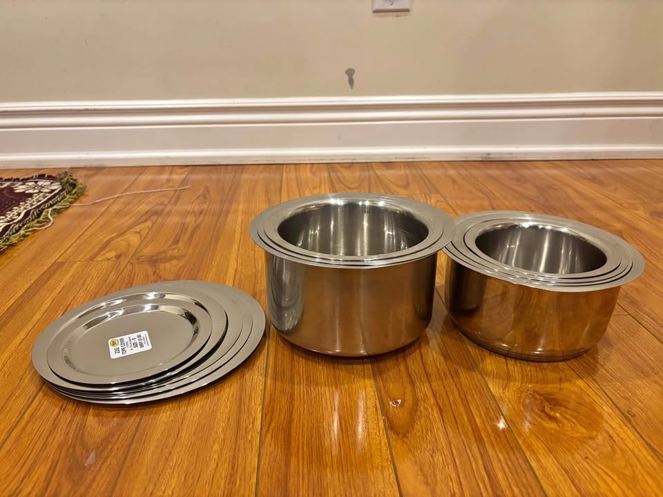 Stainless steel 7 pcs patila set with lid