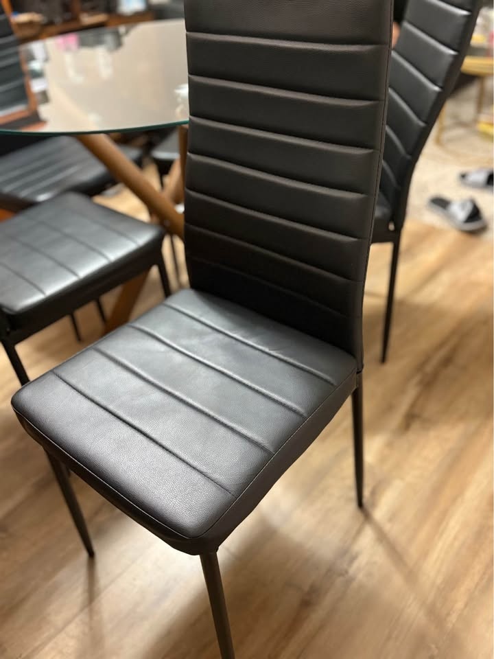 Glass Top Round Dining Table & 5 Chairs - photo 5