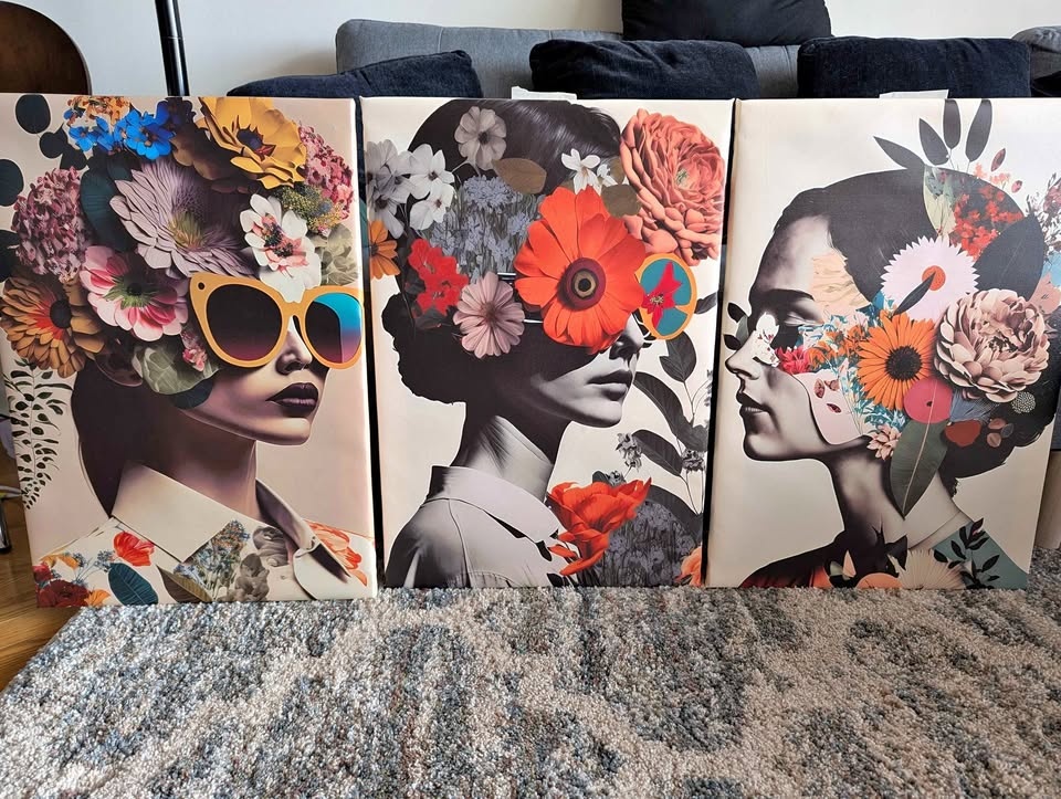 3 Piece Gallery Wrapped Canvas Wall Art