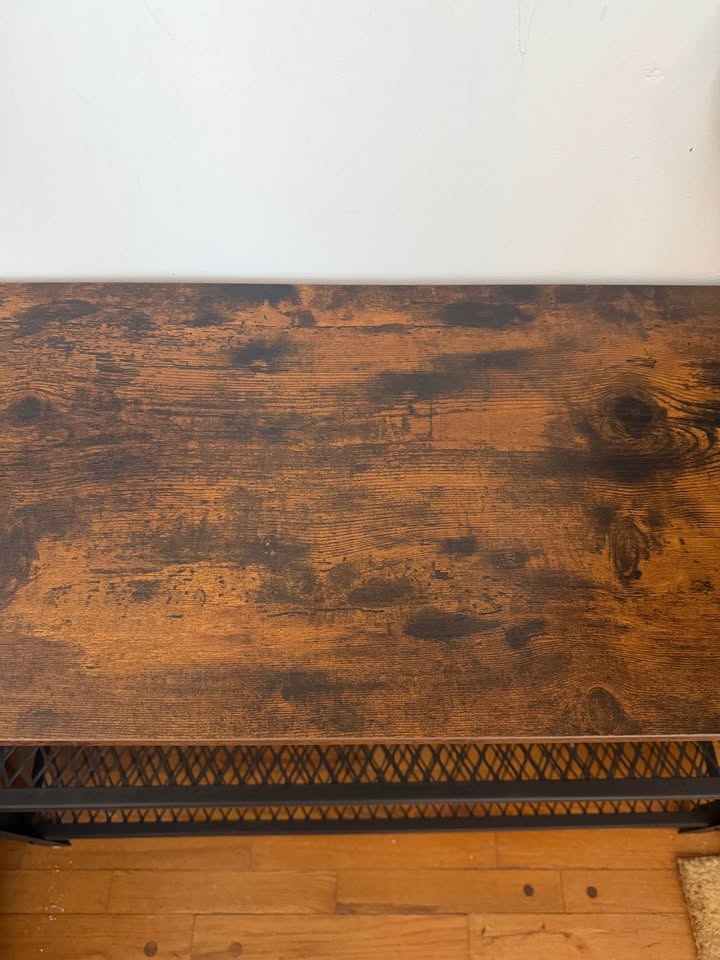 Long Side Table with Storage Shelves - photo 3
