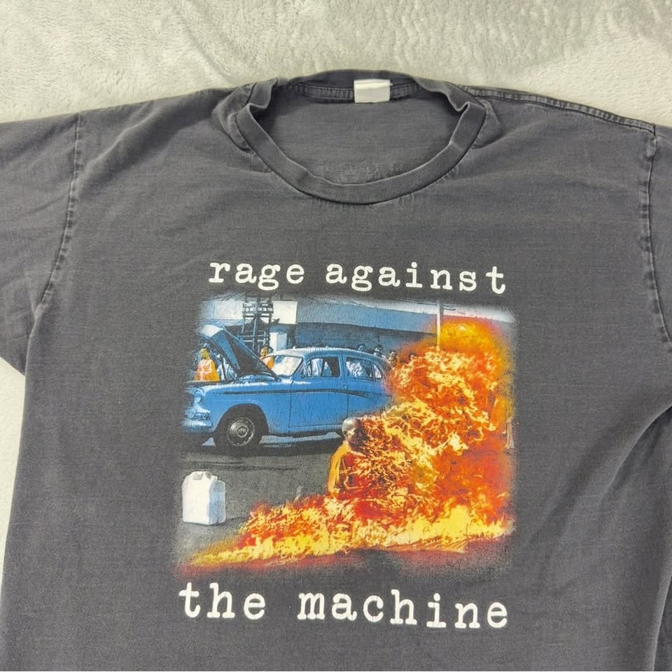 Vintage Rage Against the Machine Men's Size L Fits Smaller Band - photo 3