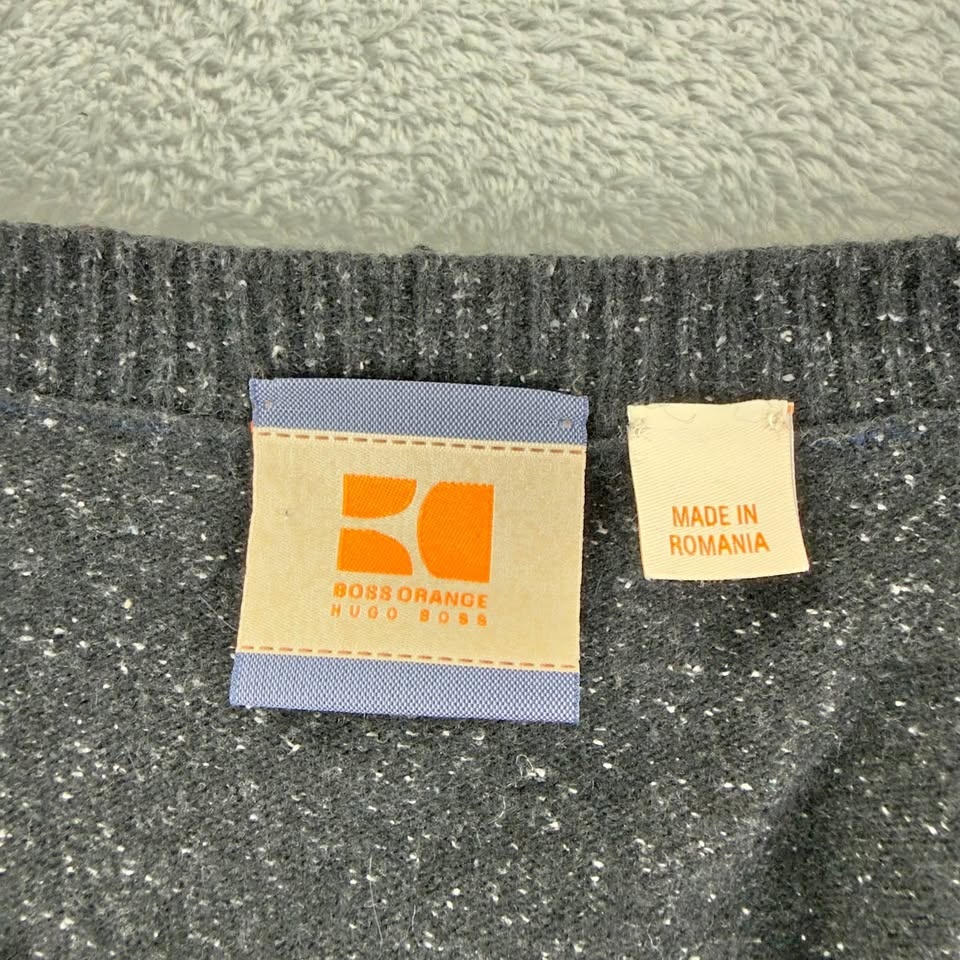 Hugo Boss Orange Men's Large Wool Blend V Neck Sweater