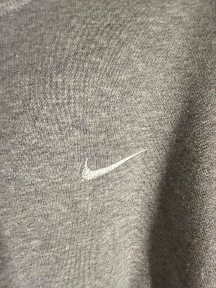 Nike Embroidered Swoosh Hoodie - Heather Grey - photo 3