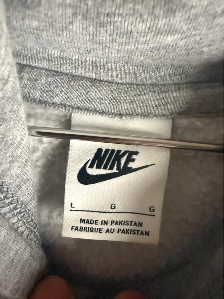 Nike Embroidered Swoosh Hoodie - Heather Grey - photo 4