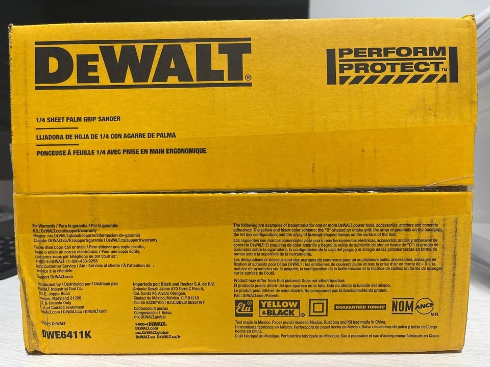 DEWALT 1/4 Sheet Palm Grip Sander Kit DWE6411K - photo 2