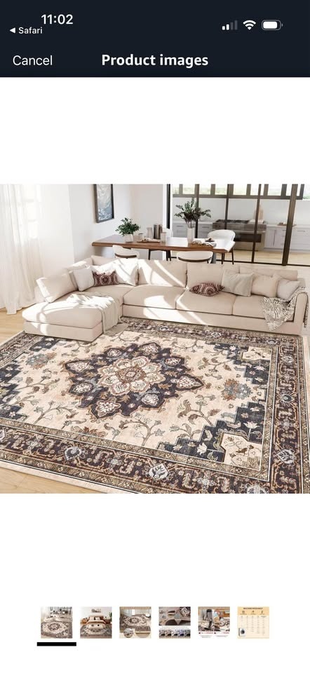 New 9x12 Area Rug - Beige, Coffee, Blue