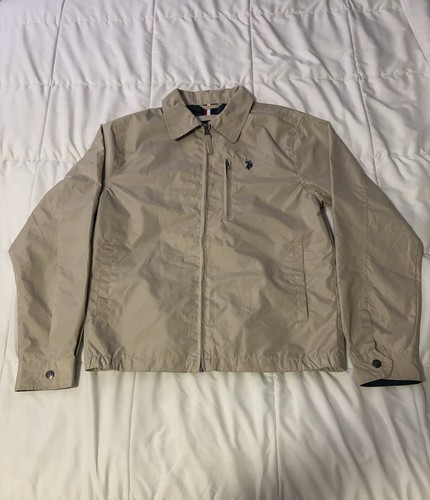 U.S. Polo Assn. Beige Windbreaker Jacket Men's Size S