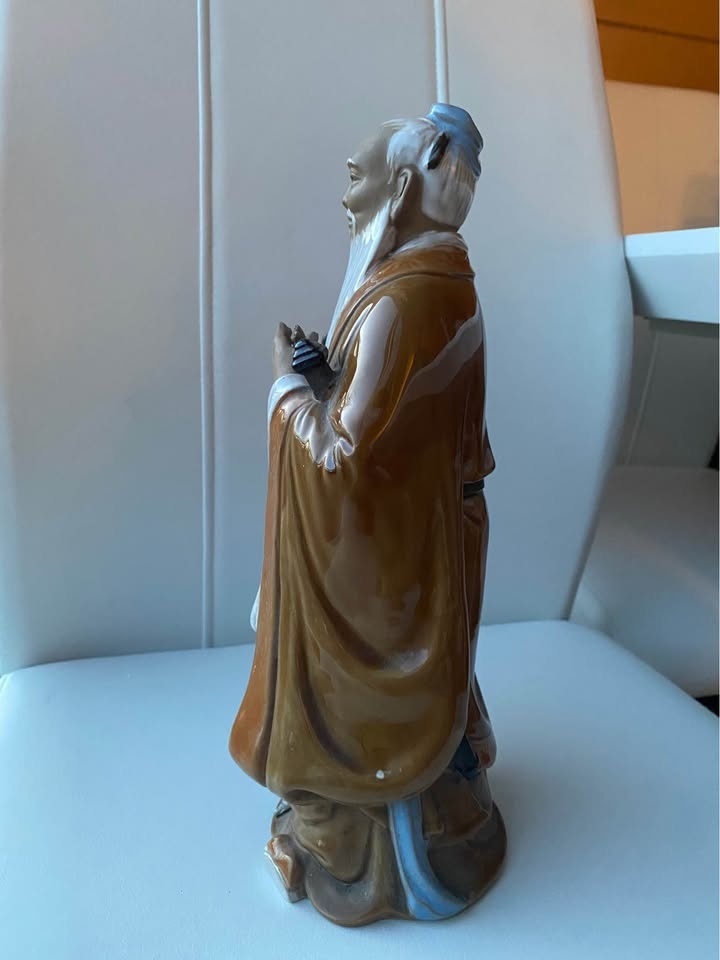 Confucius & Guan Yu Antique Figurines - photo 2