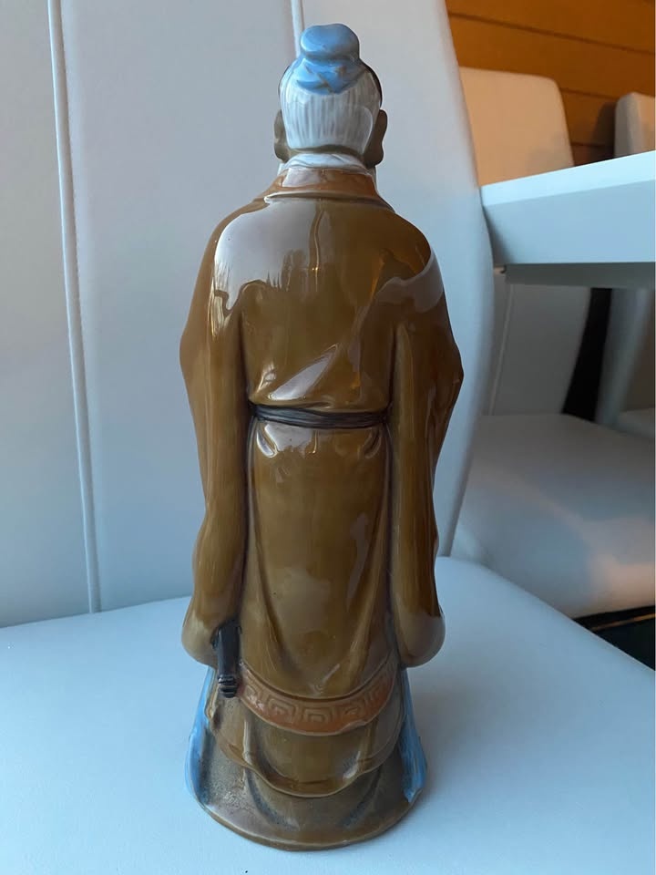 Confucius & Guan Yu Antique Figurines - photo 3