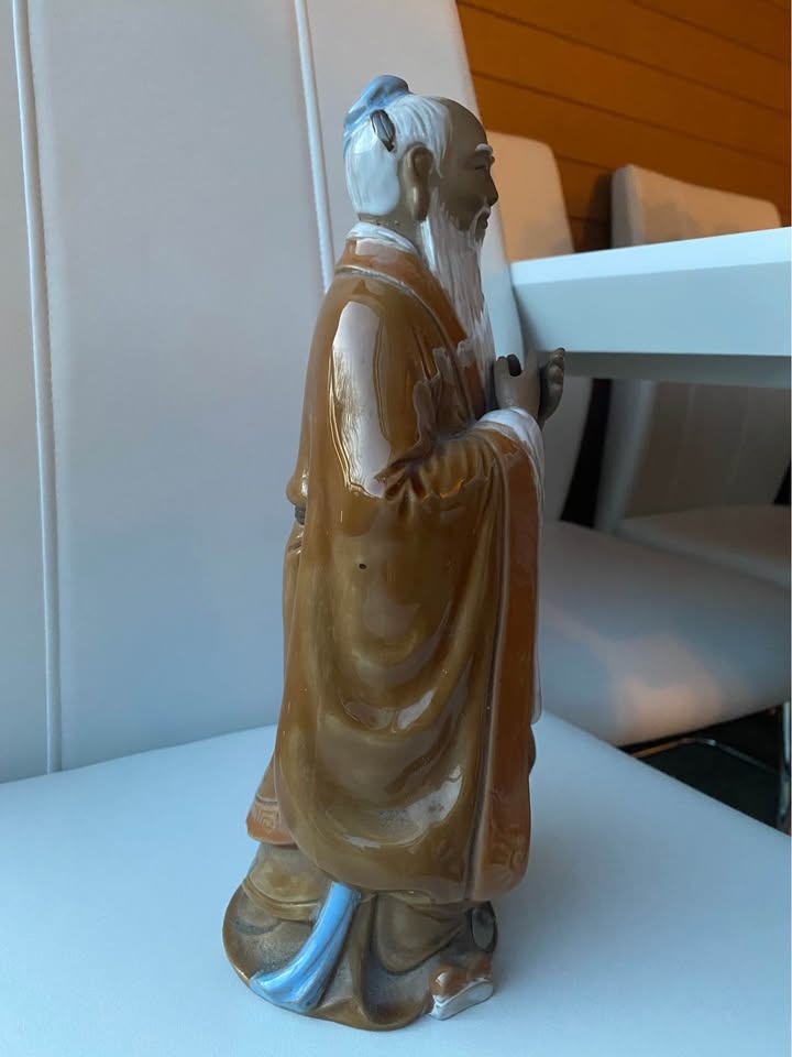 Confucius & Guan Yu Antique Figurines - photo 4