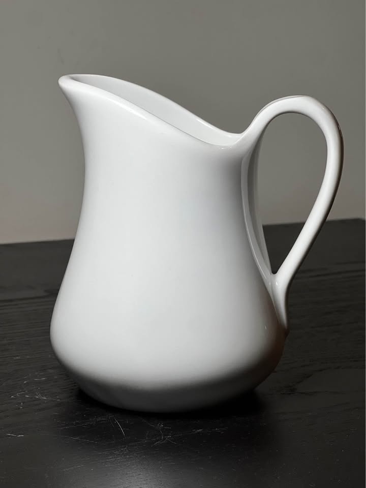 Vintage Pillivuyt France White Porcelain Pitcher - Mehun - photo 3