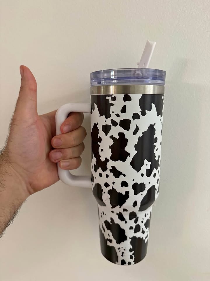 40 Oz Flip Straw Tumbler with Handle - Stainless Steel
