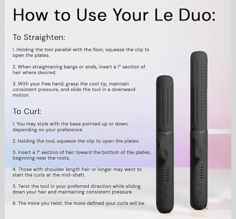 L'ANGE HAIR Le Duo Styler | 2-in-1 Curling Wand & Flat Iron - photo 3